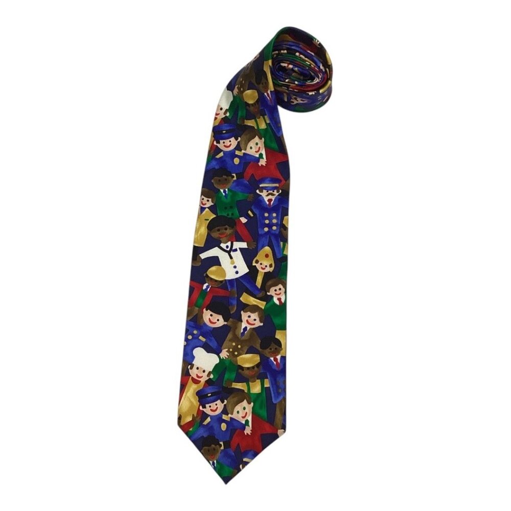 Save The Children‎ Collection Colorful "Dads" Silk Tie 60"